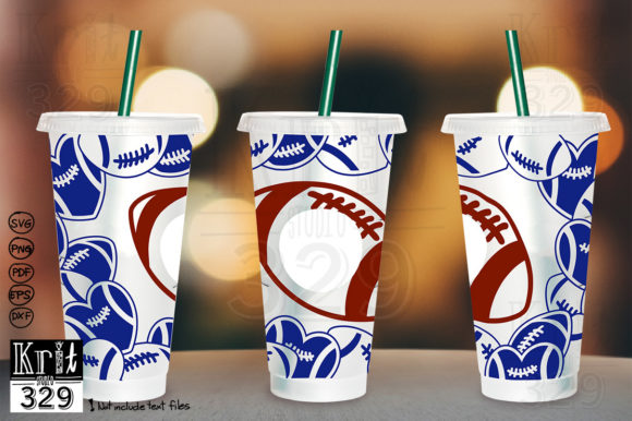 Download American Football SVG Decal Cold Cup - Premium Bundle