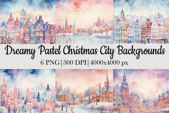 Download Pastel Christmas City Background - Christmas city background Collection