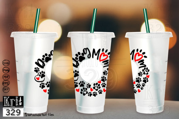 Download Dog Mom Wreath SVG Decal Cold Cup - Premium Resources