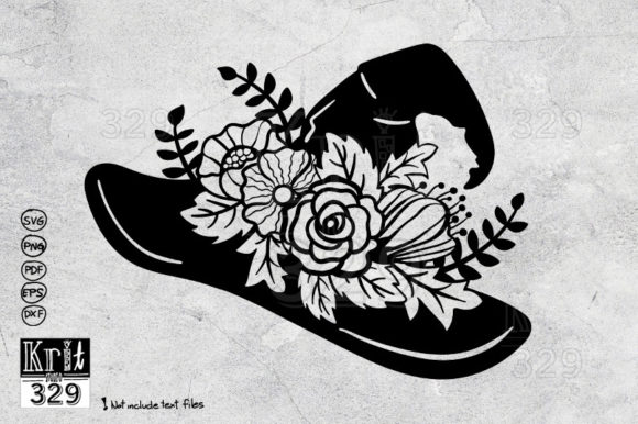 Download Floral Witch Hat Svg Decal - Premium Resources